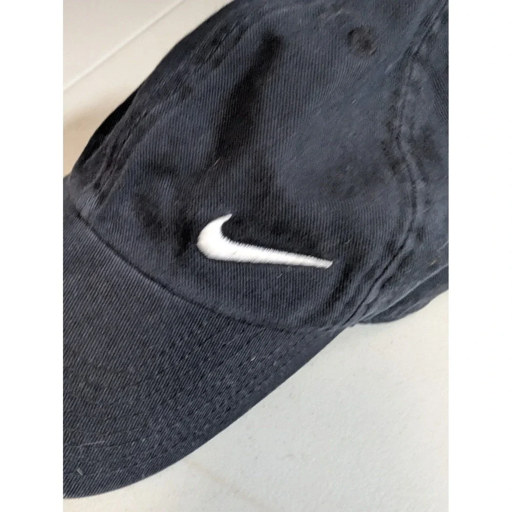 Nike Heritage 86 Black Baseball Cap Swoosh Logo Men One‎ Size